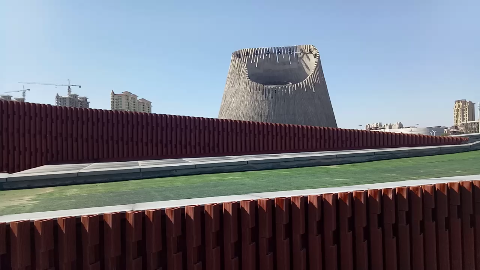 通辽市新城区乌力格尔艺术馆特色建筑,原创视频