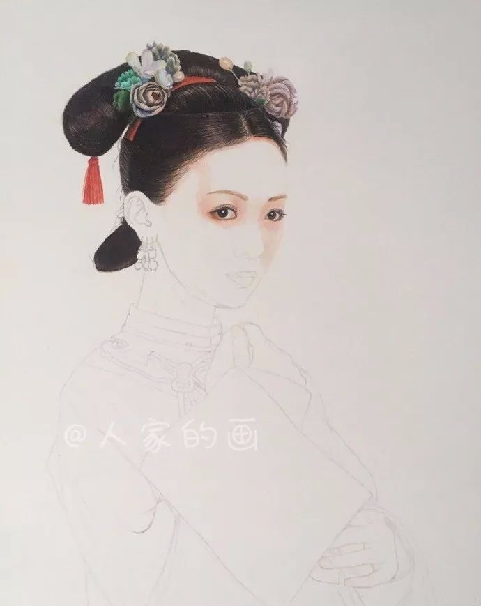 彩铅手绘延禧攻略魏璎珞
