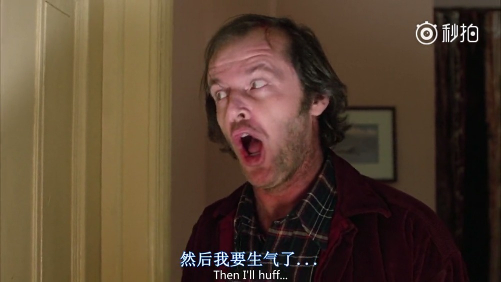《闪灵》杰克(杰克尼科尔森 jack nicholson 饰)是一个作家.