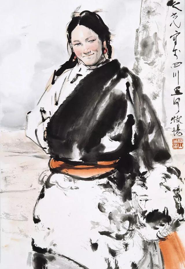 杨之光笔下女子春风拂面