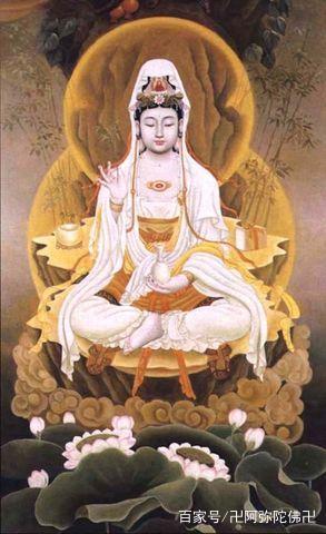 大慈大悲观世音菩萨圣像赐予有缘人见者得福报南无阿弥陀佛