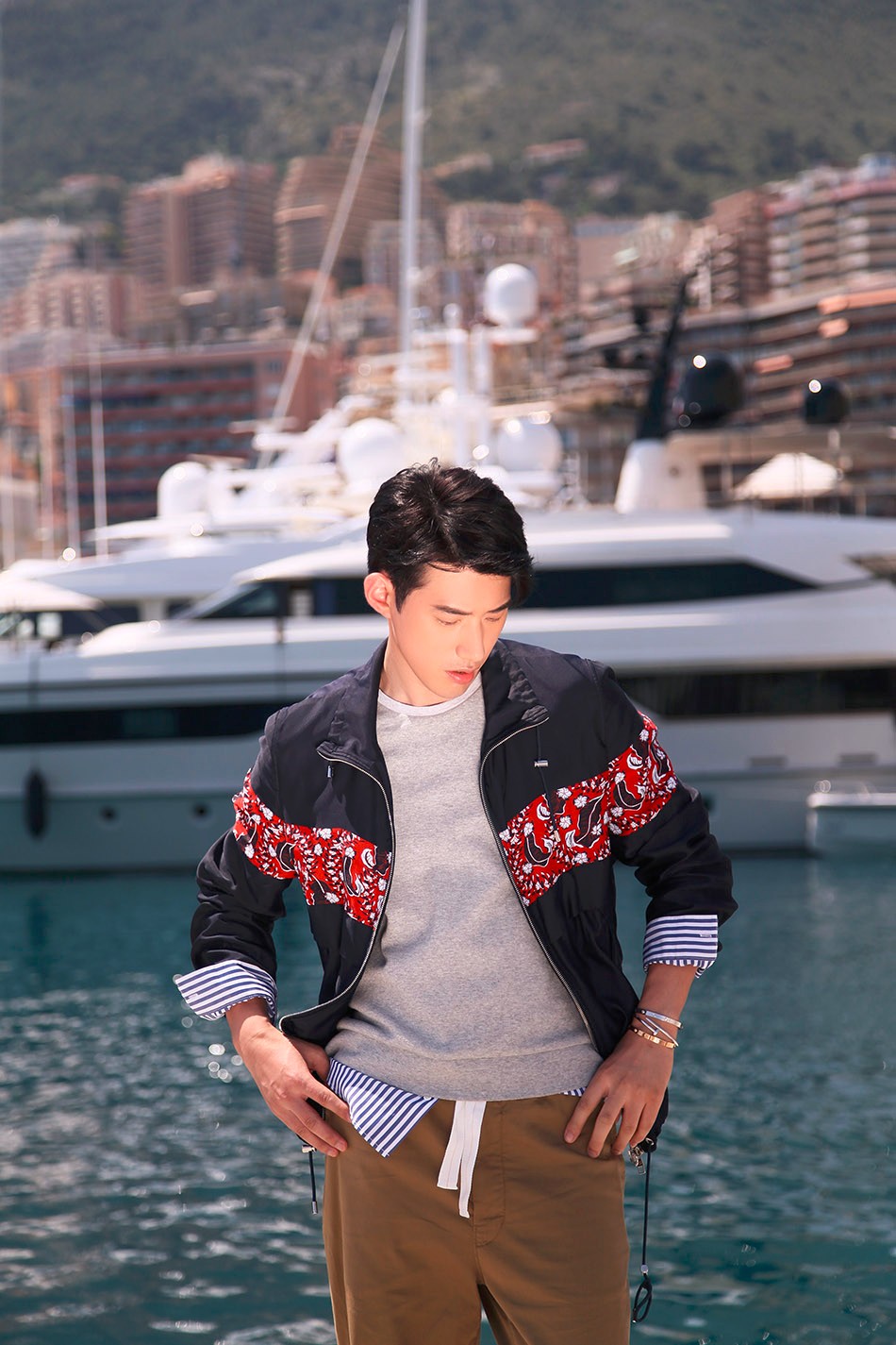 吴建飞率性不羁现身戛纳街头丹凤眼性感撩人显潮男本色