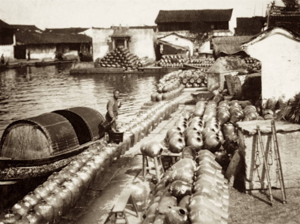 老照片:浙江绍兴1930年,黄酒的发祥地东浦