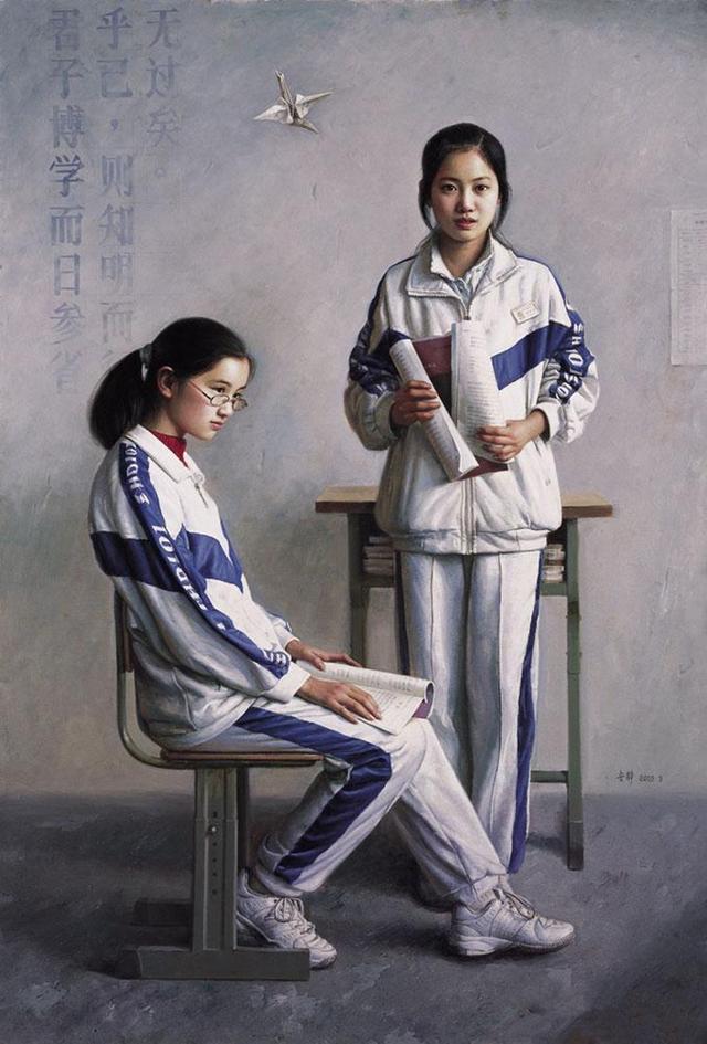 女画家安静油画作品中的那些青春美少女