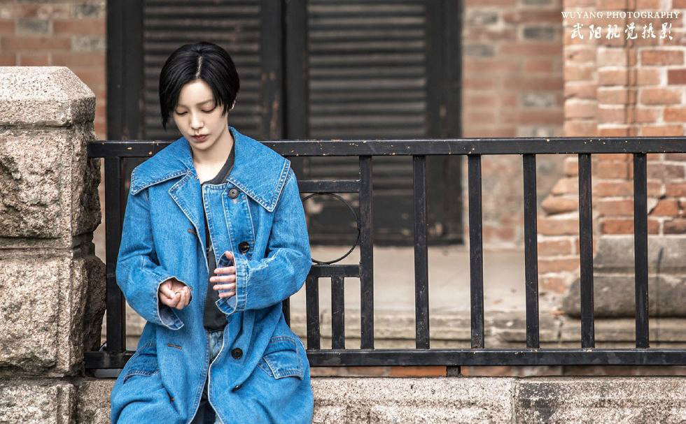 郭采洁在芜湖拍戏的唯美剧照