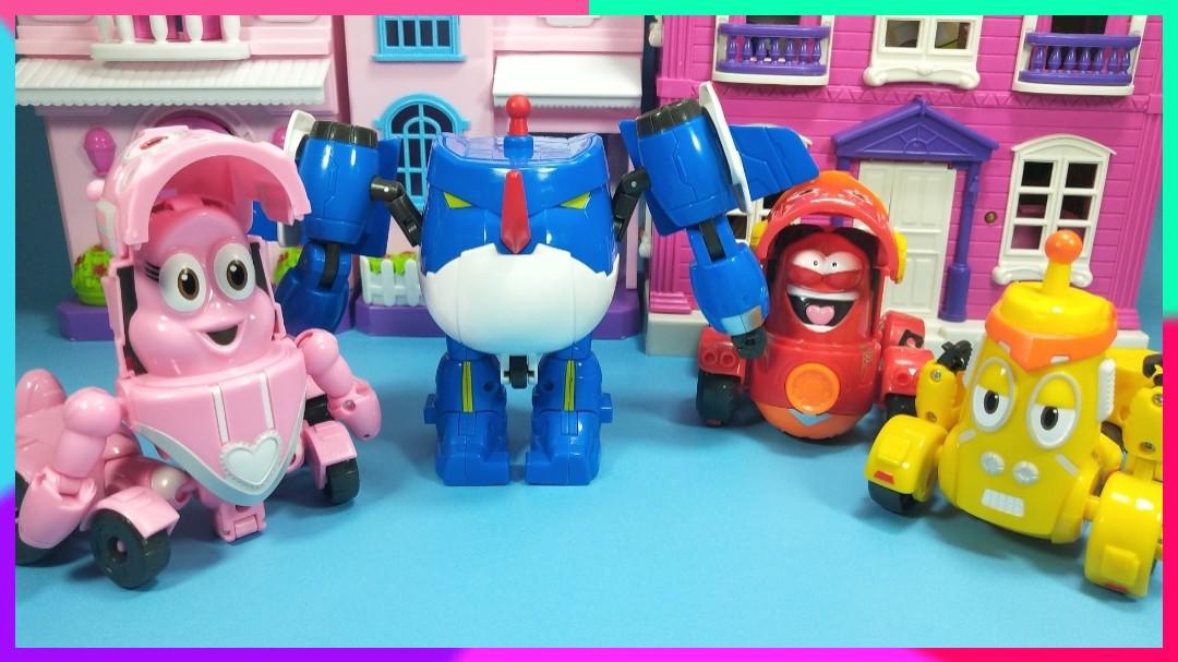 爆笑虫子卡通玩具,变形机甲机甲战队屎壳郎独