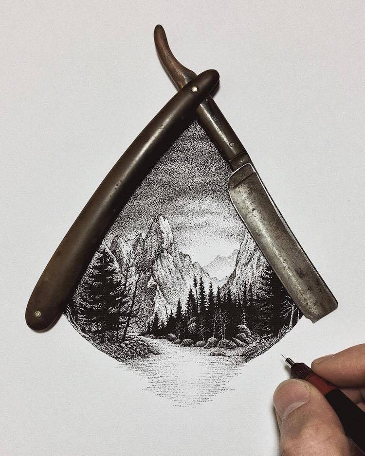 微博人文艺术 @微博美学 @克里斯朵r 67一组精美的点绘作品,重现