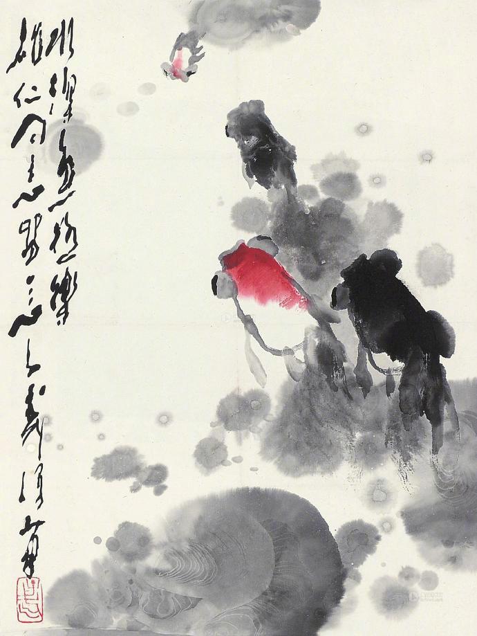 水墨金鱼丨王子武绘