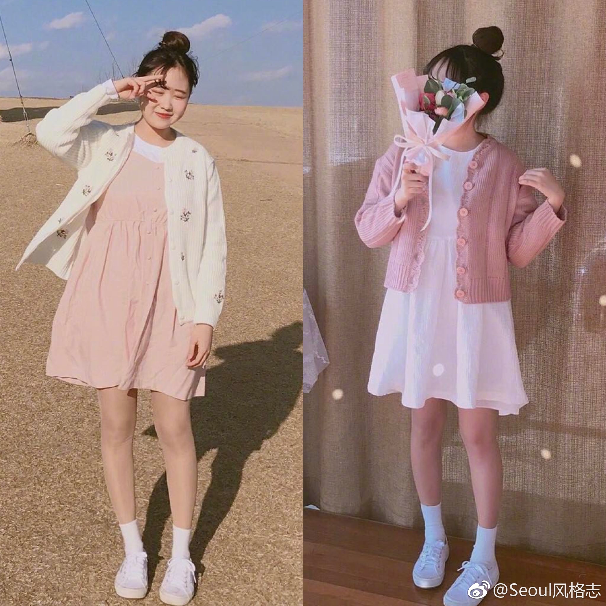 轻甜粉嫩少女系服装搭配.