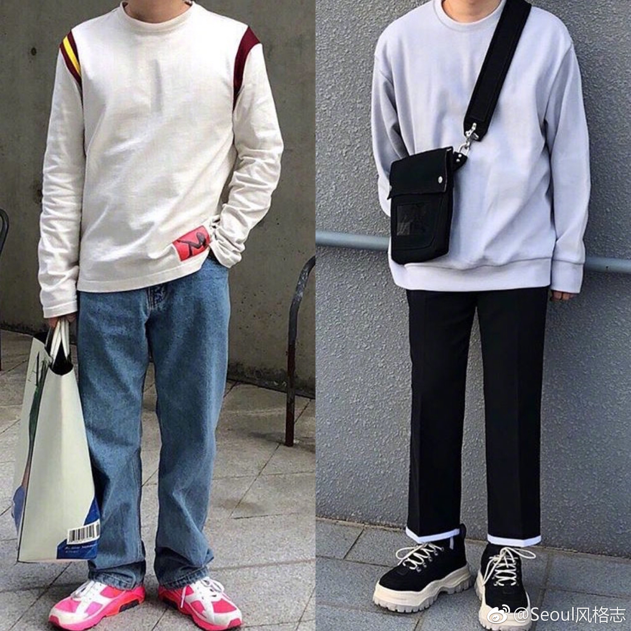 简洁轻松的日常男生穿搭.