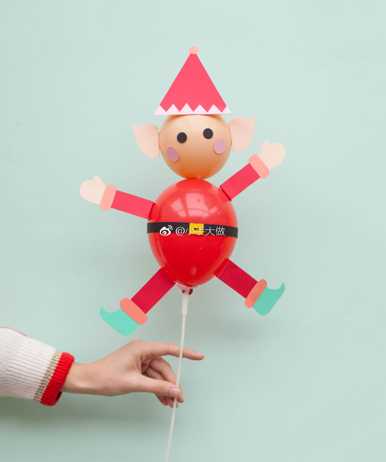气球人偶~ 彩色的气球稍加修饰就可以变成马戏团的可爱小丑!