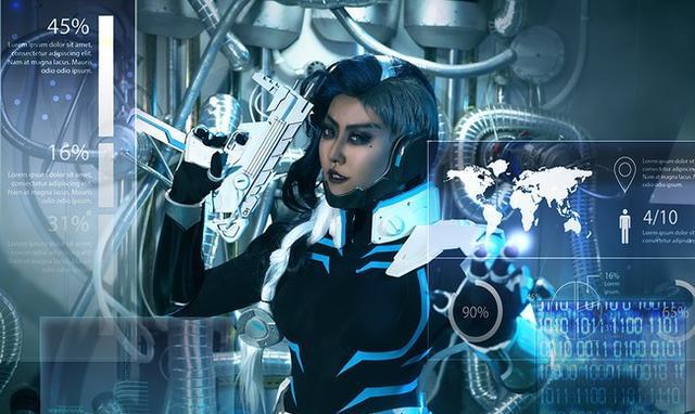 科技质感!《守望先锋》查莉娅,黑影cos帅得深得我心!