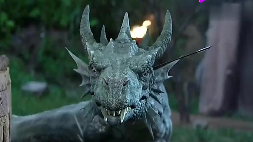 美女发现受伤的白龙用灵玉为白龙疗伤,不料却引来了屠龙的村民