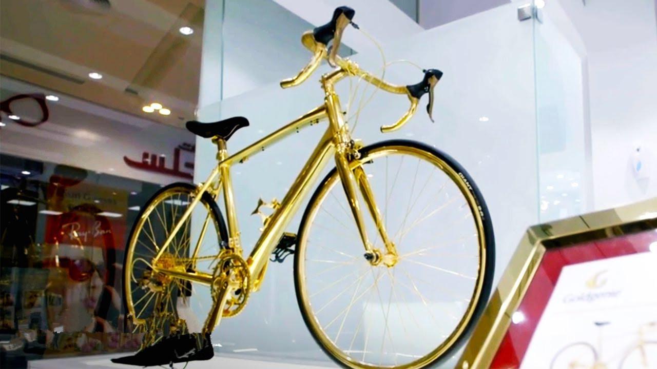 堪称自行车界的劳斯莱斯24k纯黄金打造透露着金钱的光芒