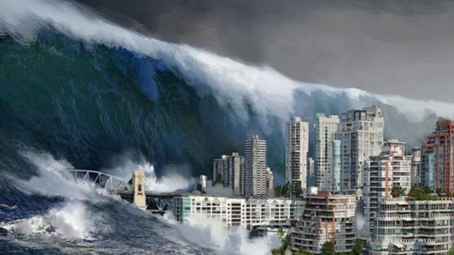 海啸发生时海浪不足1米高,为何到达陆地却高达几百米?