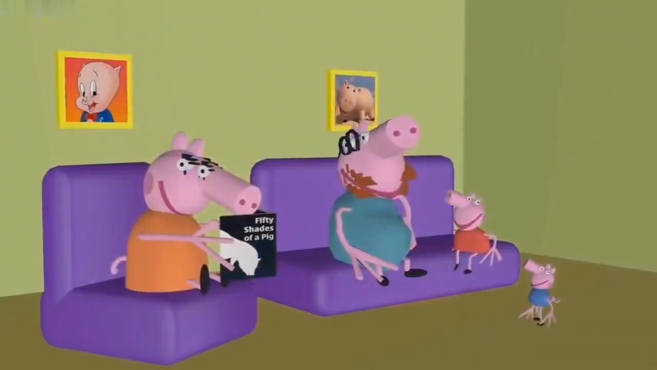 学了五年动画的表弟做的小猪佩奇3d版