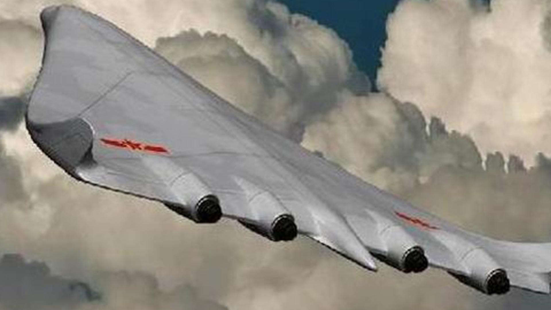 中国轰20成功试飞中国拥有了第一架核常兼备的轰炸机