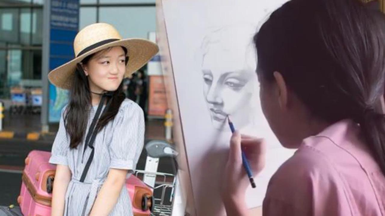 王菲女儿李嫣好胜心强连续两天发文证明实力绘画水平堪称专业