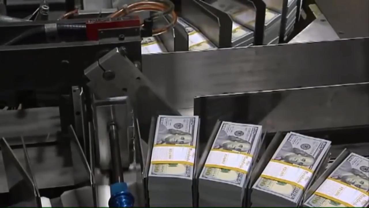 难以置信的美金印刷机器1小时可以生产2000万美元