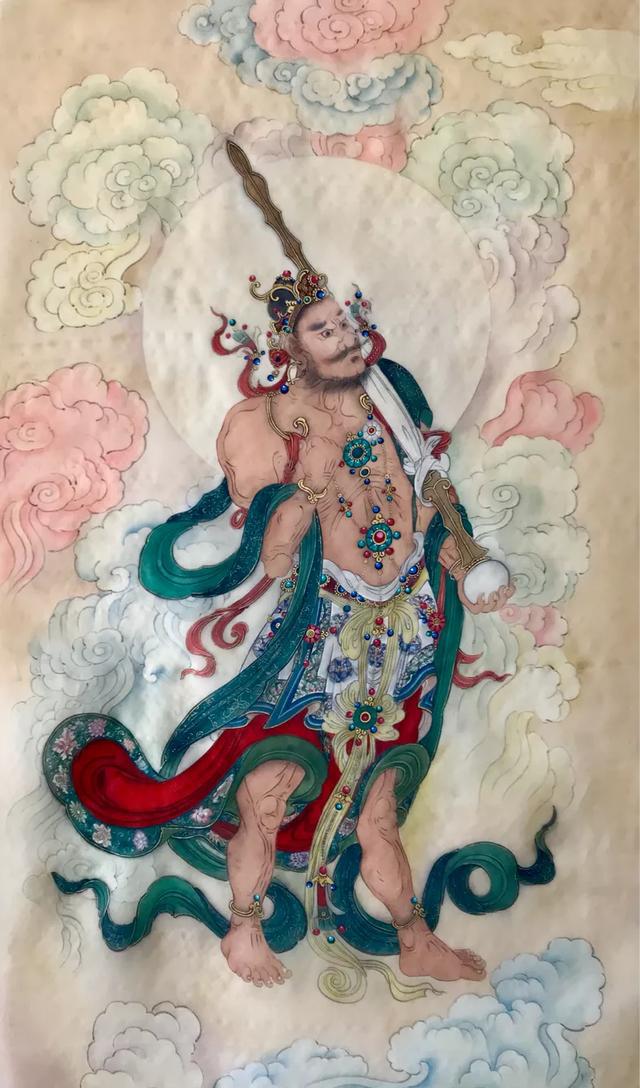 绢帛绘梵相,虔心妙吉祥__财经头条