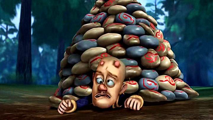 熊出没:最暗黑吓人的3段剧情,三只熊深度黑化用石头诅咒光头强