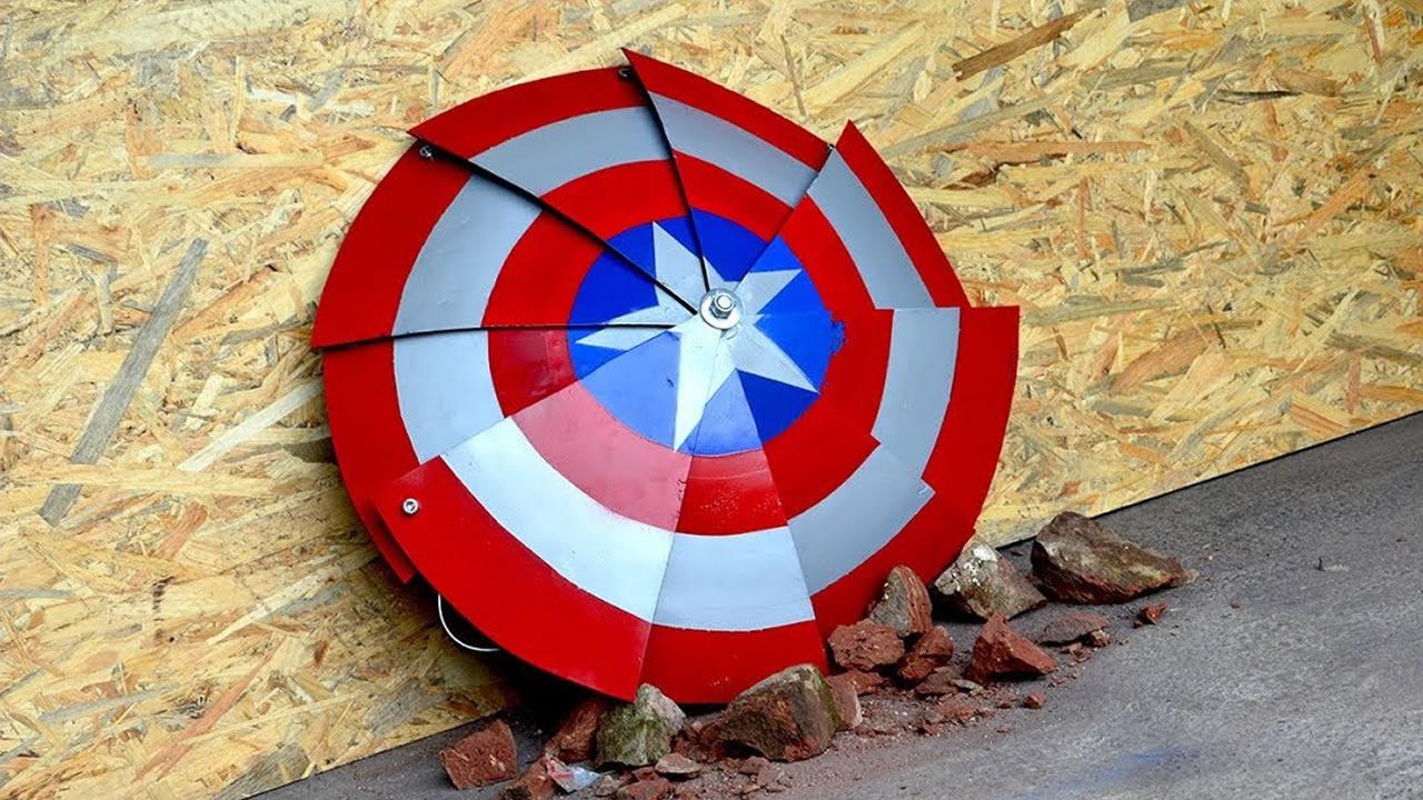 厉害了牛人打造可以折叠的美国队长盾牌