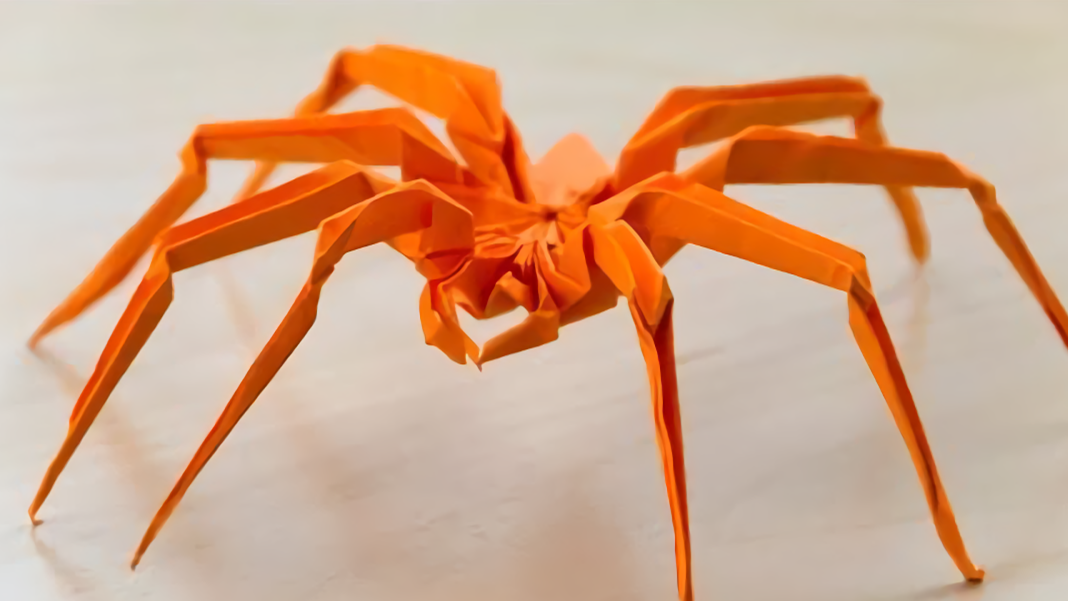 教你折纸一只真正的蜘蛛,折好后丢出去,绝对能吓人一跳!