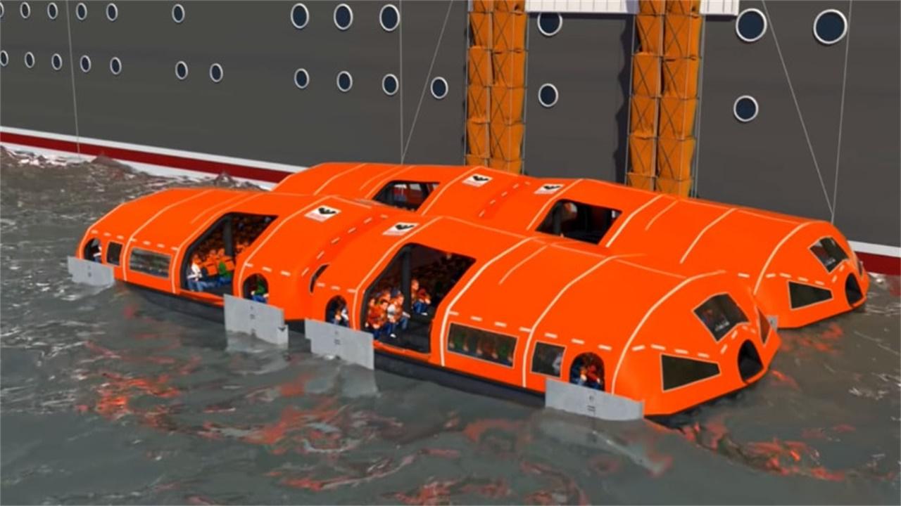 挪威新型超级救生筏系统10分钟疏散146人一次撤离800人