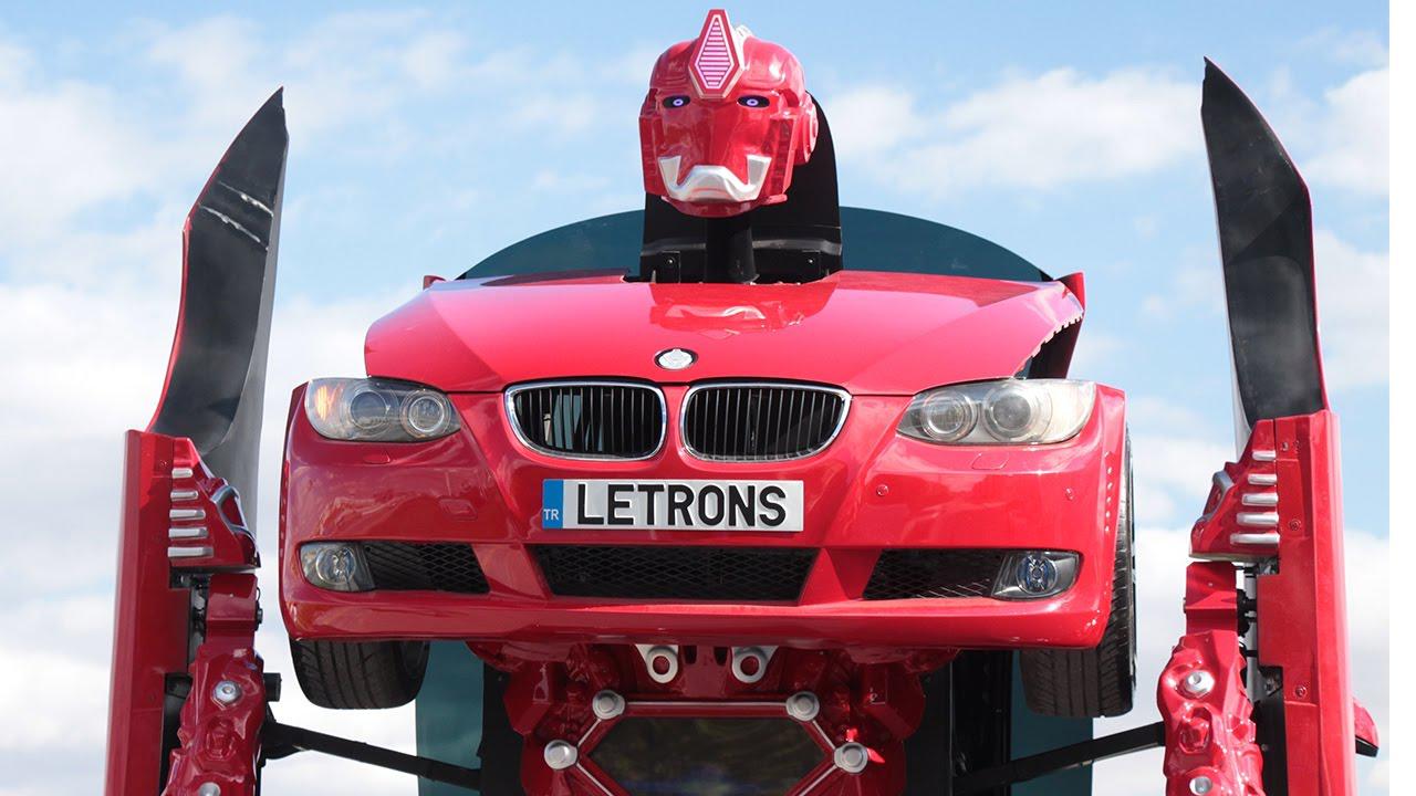 老外耗时8个月,把红色宝马改成变形金刚,跟电影里的太像了