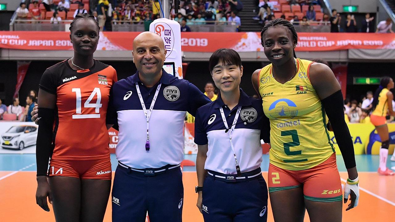 非洲大草原世纪之战!2019女排世界杯肯尼亚3:1喀麦隆hl