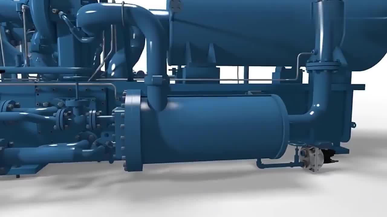 3d动画展示的离心式压缩机工作原理你看懂了吗