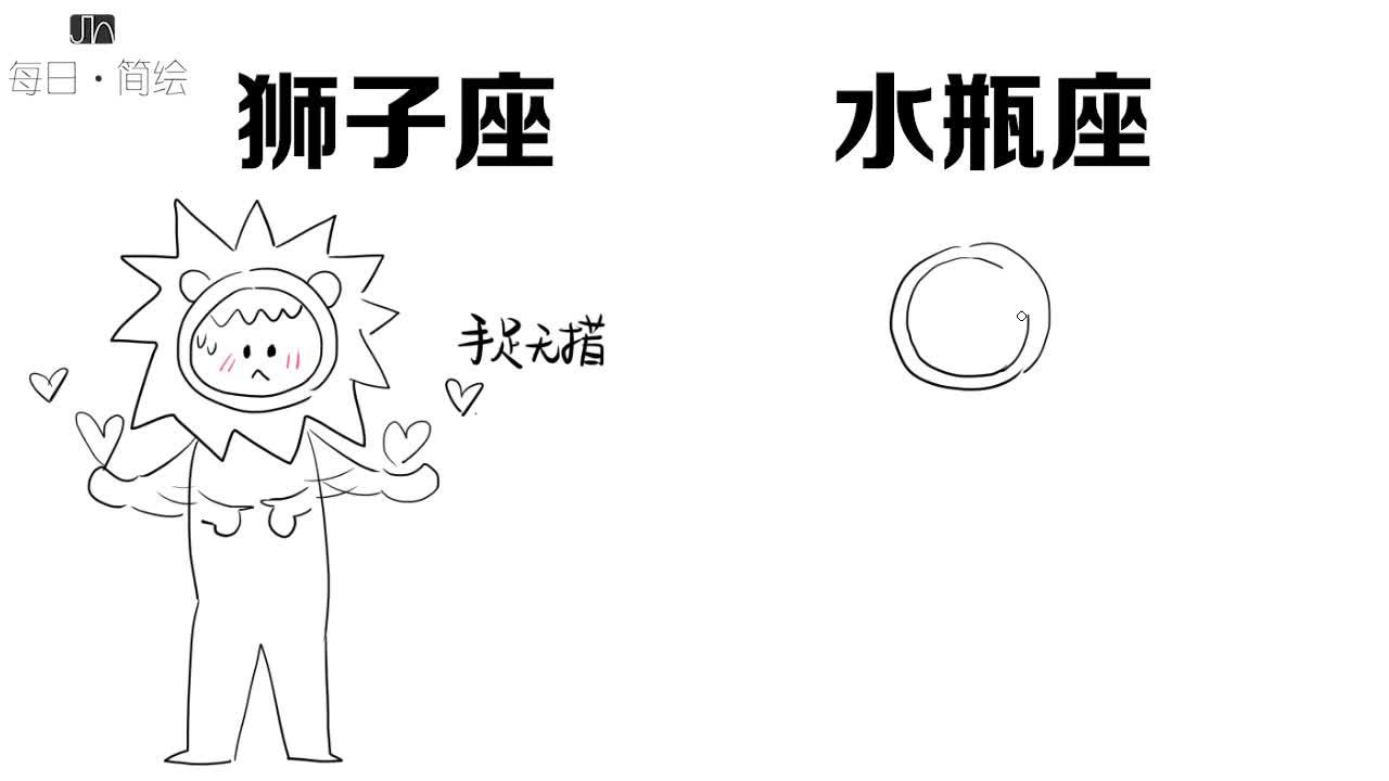 十二星座手绘之超唯美水瓶座娃娃( )