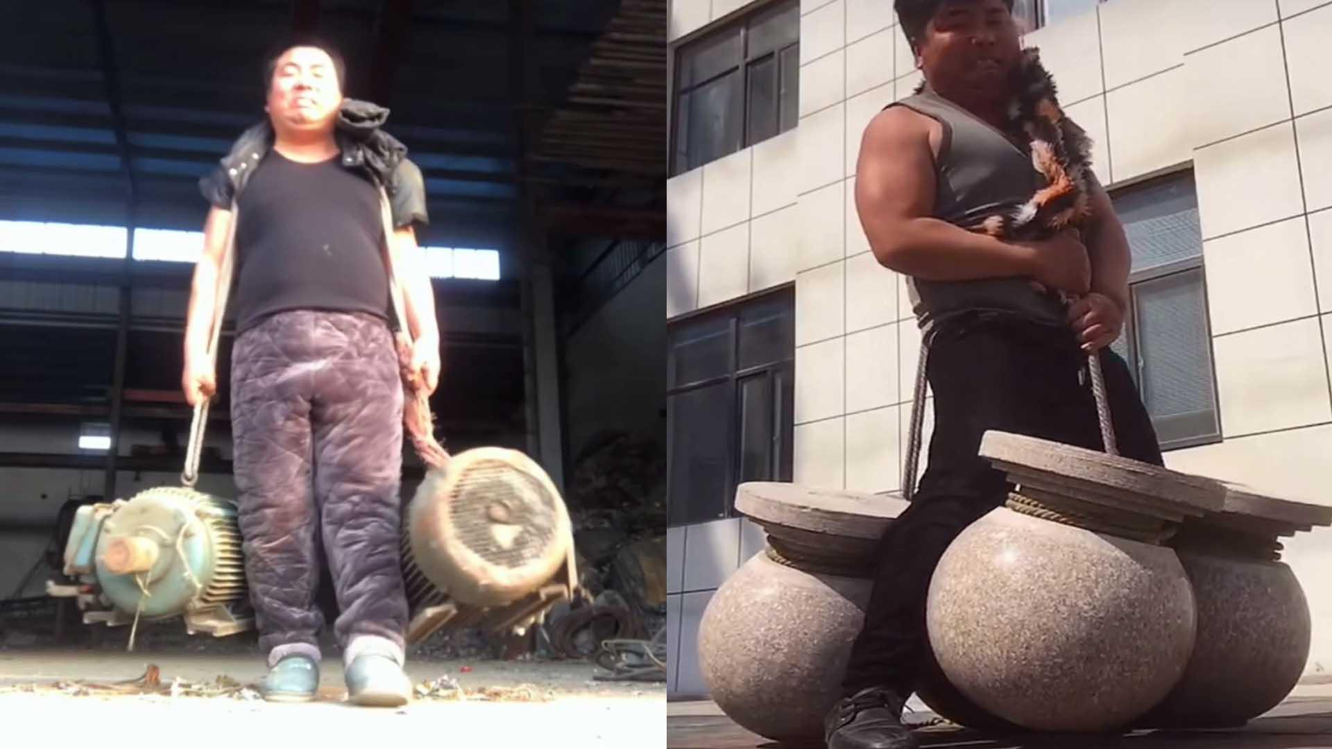 大力士抬起上百斤电机,网友留言年轻别逞强,老了全是病