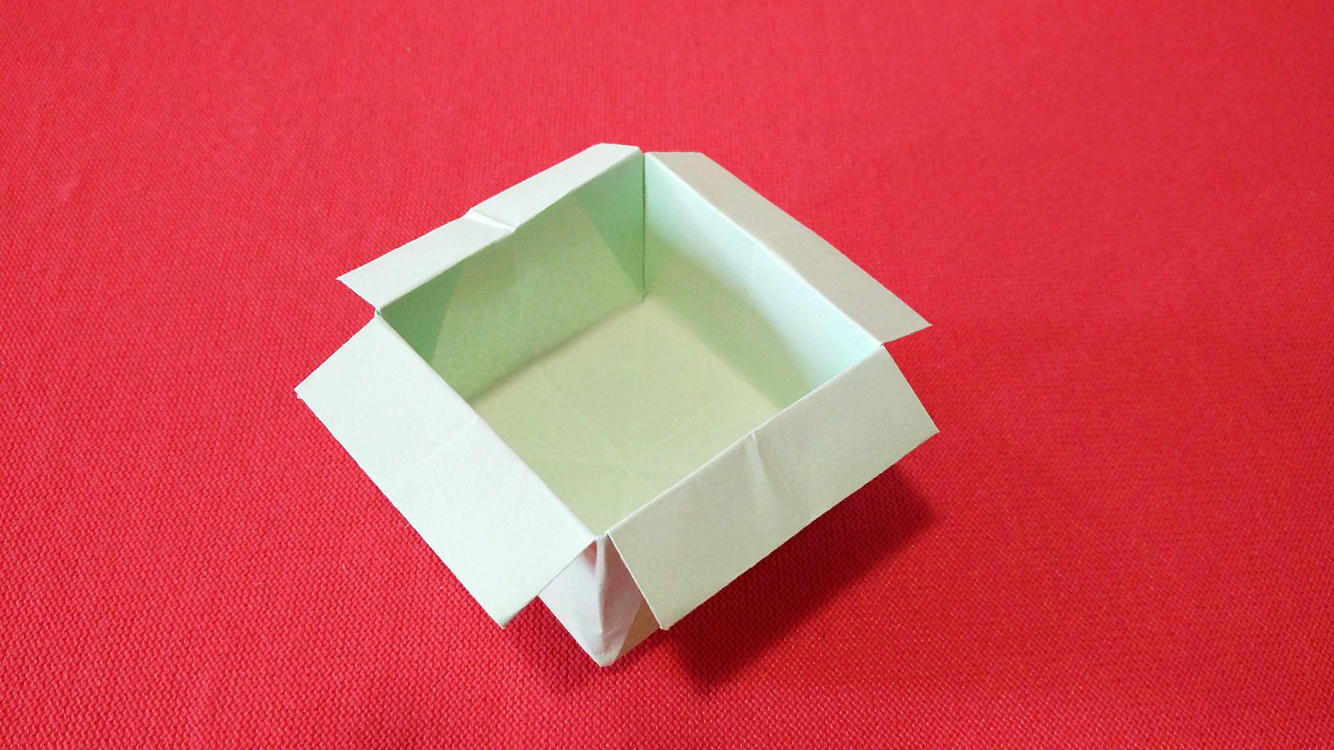 一张纸折叠盒子图片