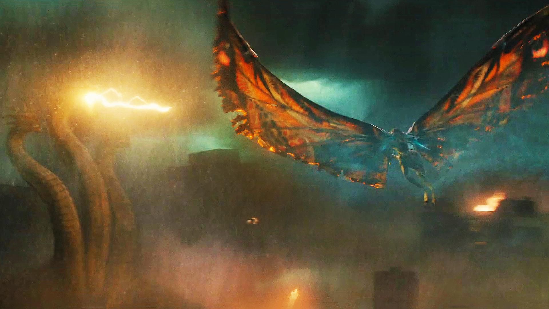 《哥斯拉2》新预告,基多拉狂射魔斯拉!帅爆!