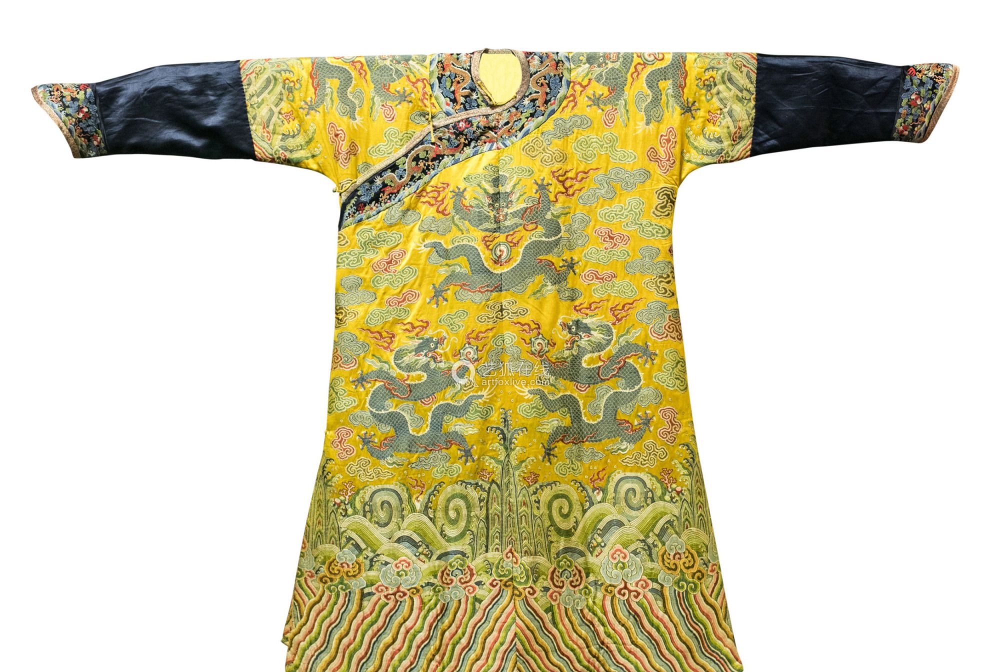 海水江崖纹：古代龙袍必备的装饰纹样，寓意福山寿海江山一统！|福山 