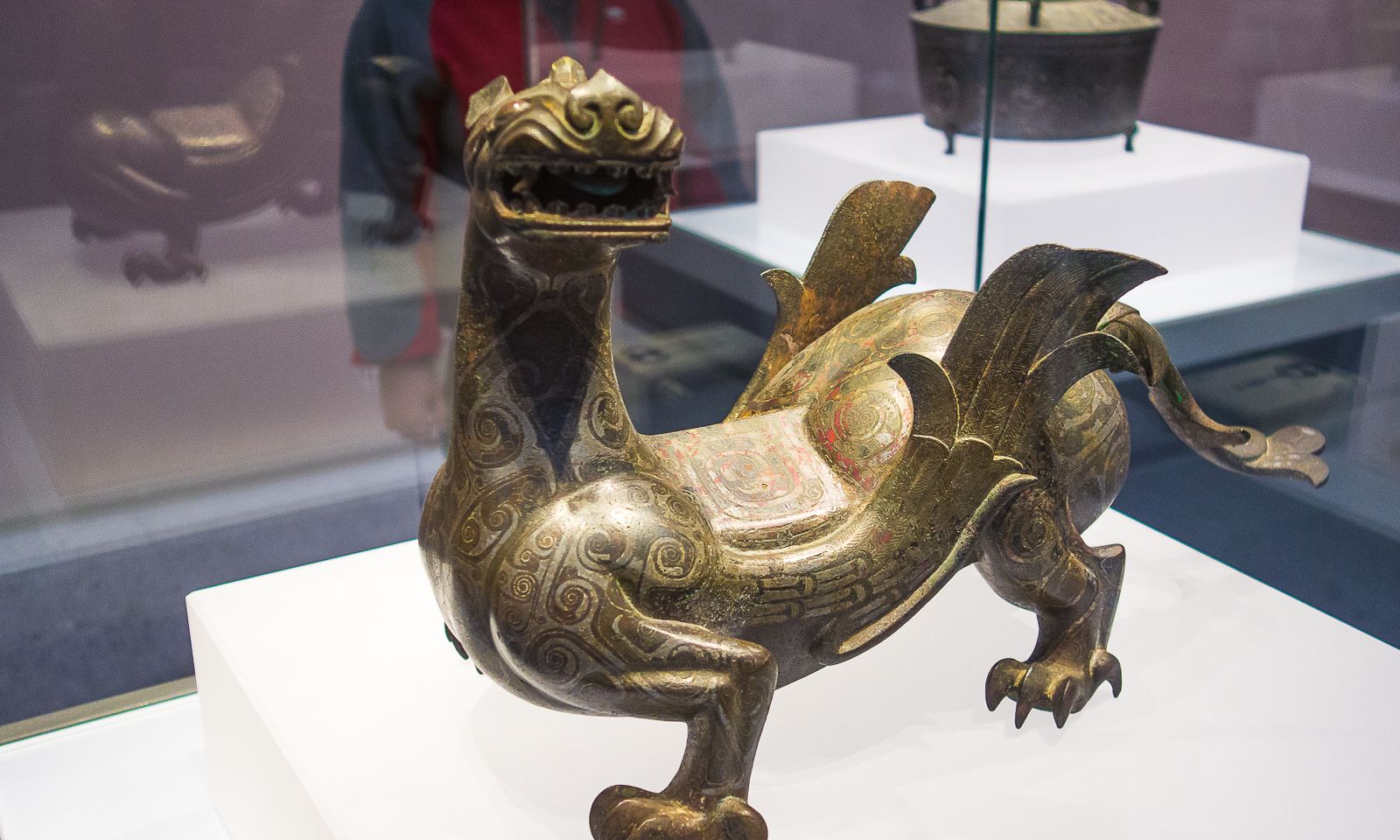 双翼错银铜神兽.1977年河北平山中山国出土,藏河北省文物研究所.