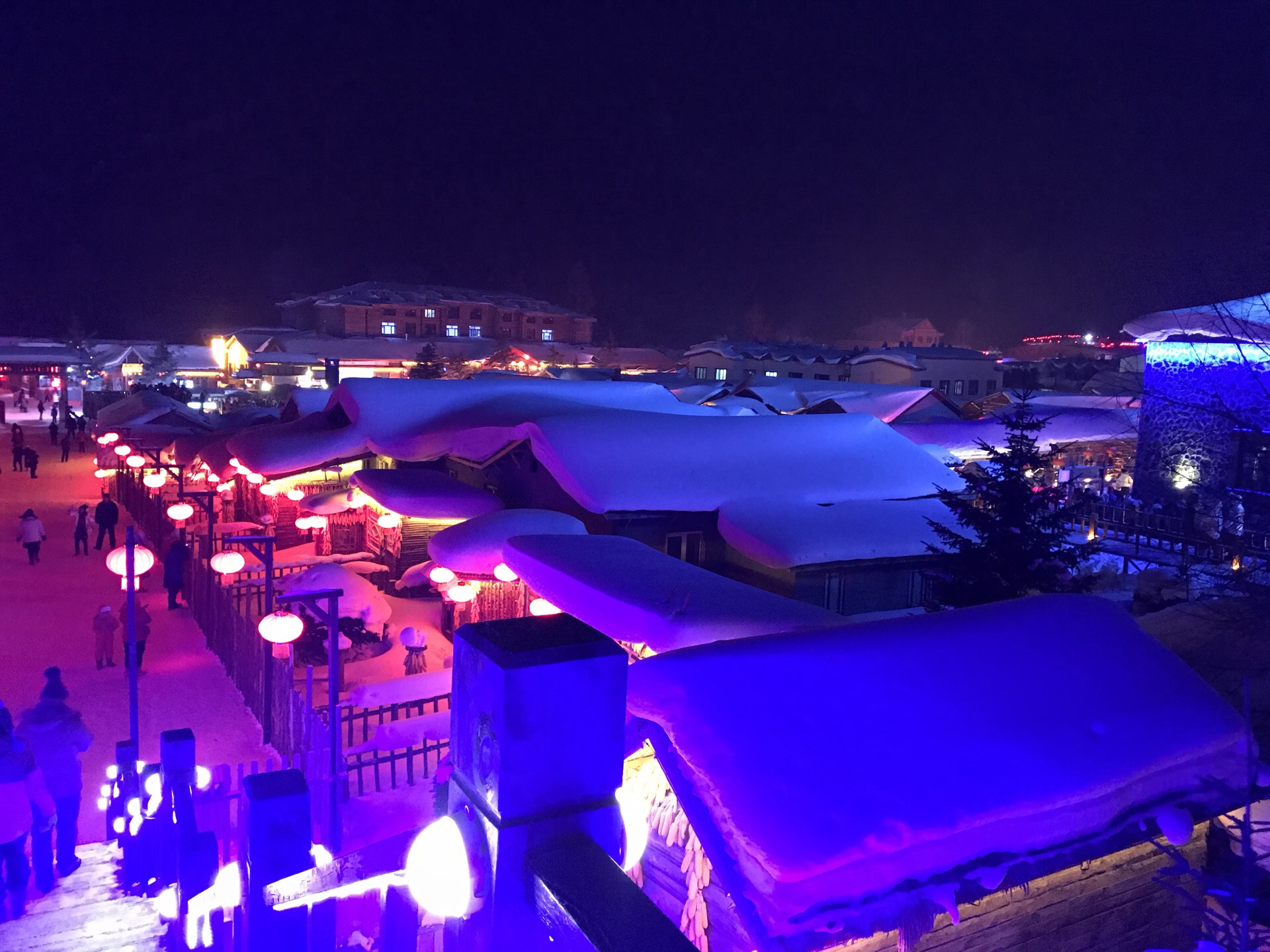 黑龙江省牡丹江市海林市长汀镇雪乡夜景