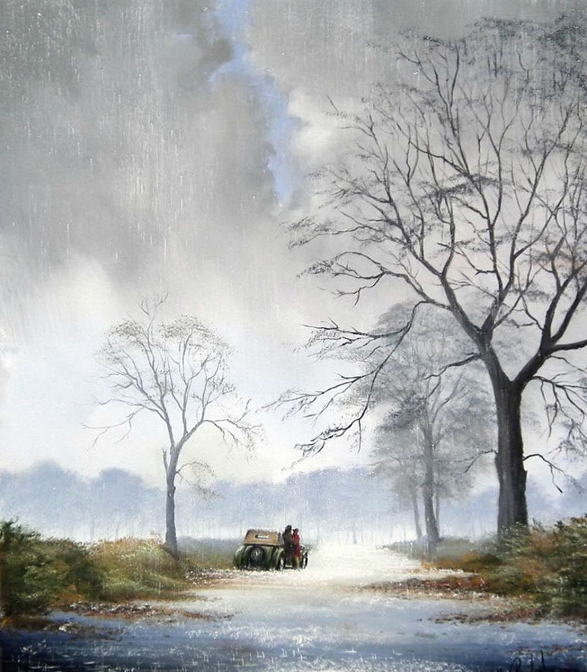 《在雨中》系列油画:来自最喜欢画雨的画家杰夫·罗兰