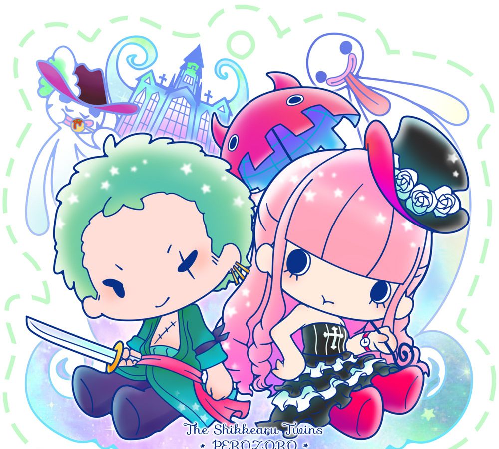 海贼王:q版佩罗娜索隆,满满cp感和溢出屏幕的萌