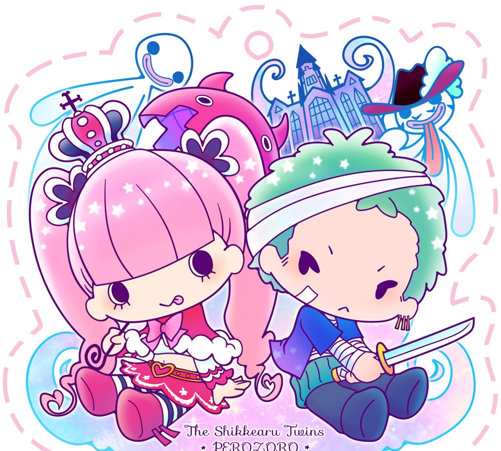 海贼王:q版佩罗娜索隆,满满cp感和溢出屏幕的萌