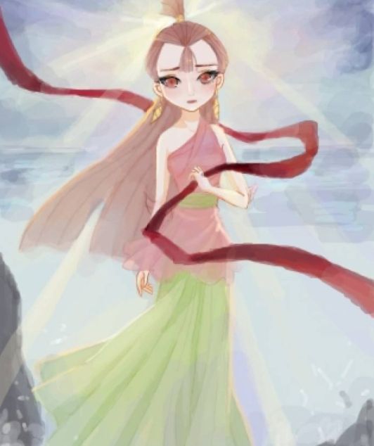 哪吒在游玩中正好遇到了小龙女,小龙女在童年的时候就是一个美人胚子