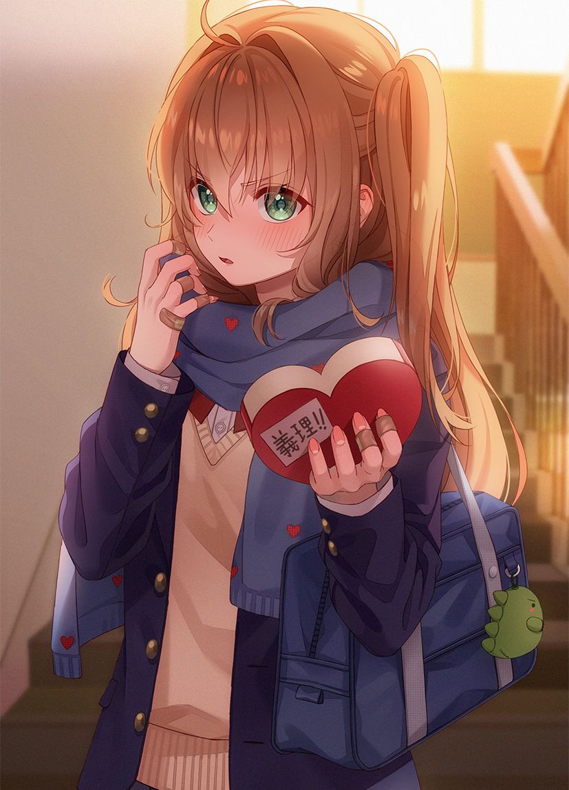 收下这份饱含美少女情意的本命巧克力吧,精选p站插画_高清图集_新浪网