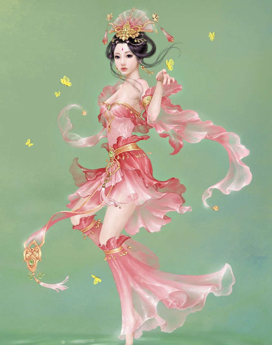 游戏女角色设定原画