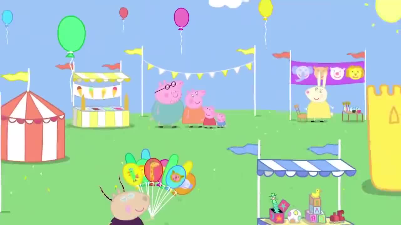 小猪佩奇学校游园会开始了佩奇喜欢所有的活动