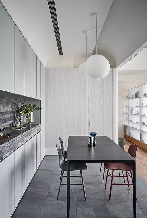 装修公司案例｜126㎡简约公寓装修设计，书架这么用，多出一间房