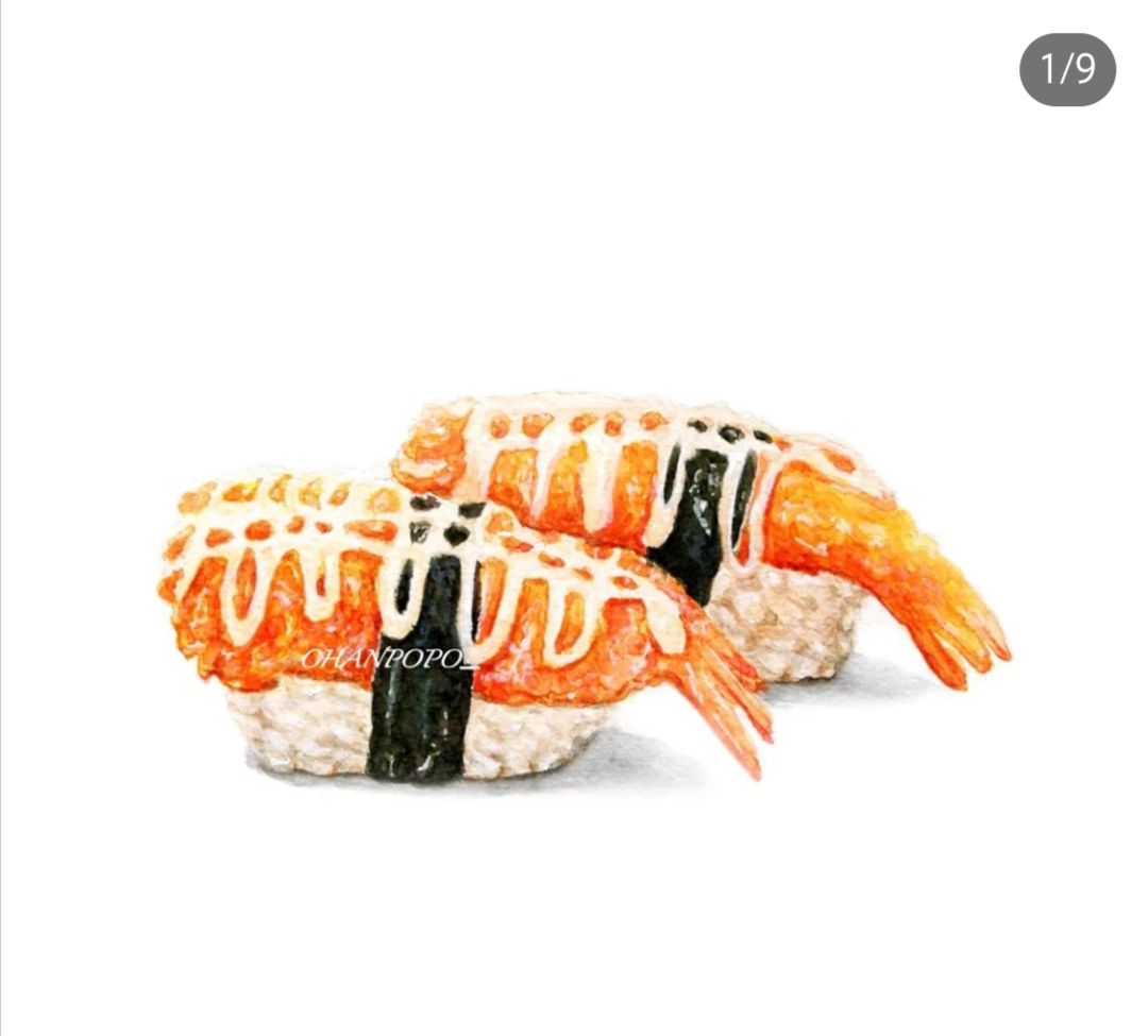 一组ins大神笔下诱人的水彩寿司插画分享!_高清图集_新浪网