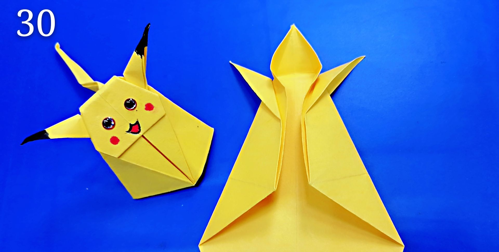 折纸一只立体可爱的皮卡丘图纸详细教程孩子们非常喜欢玩