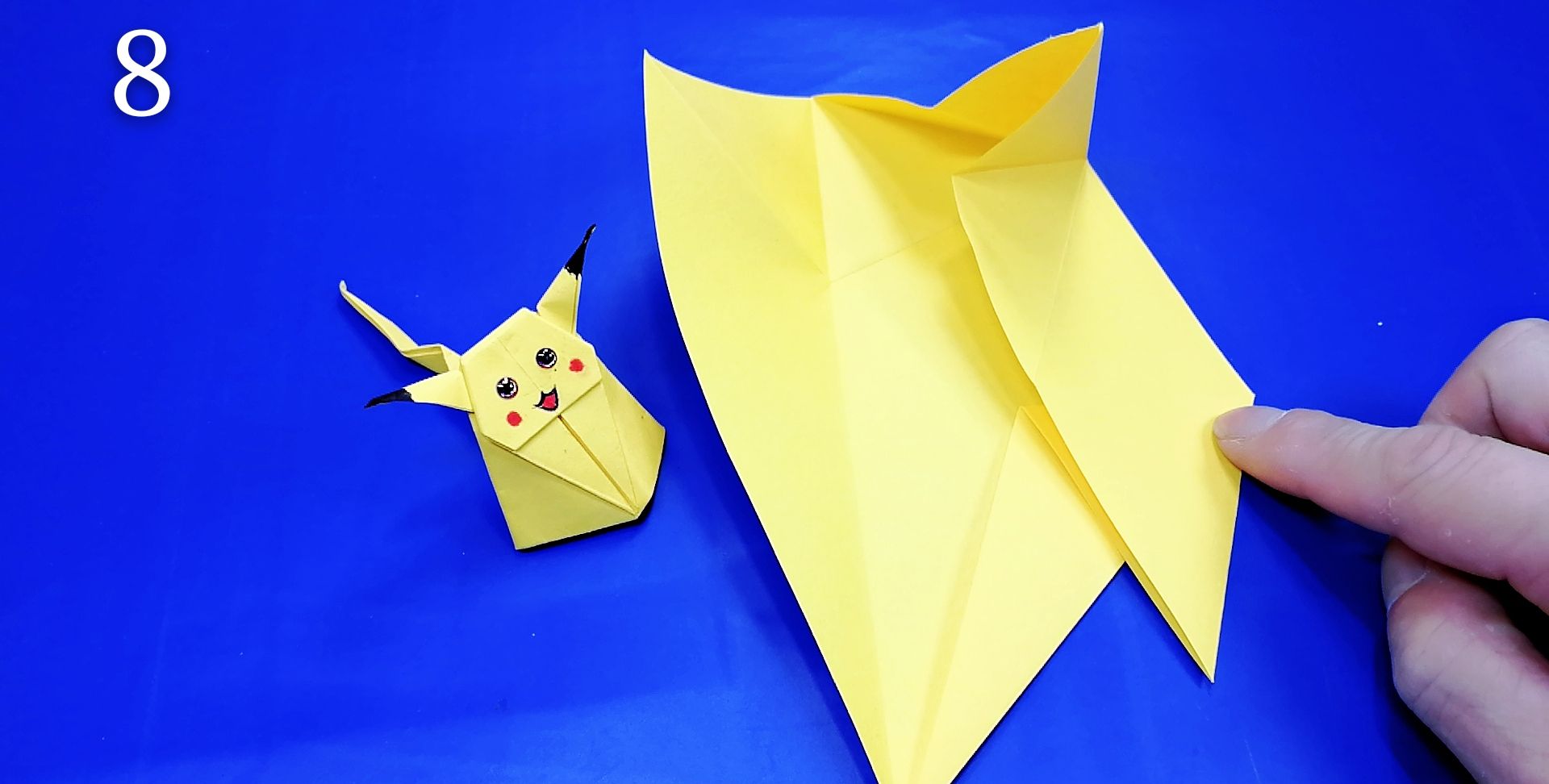 折纸一只立体可爱的皮卡丘图纸详细教程孩子们非常喜欢玩