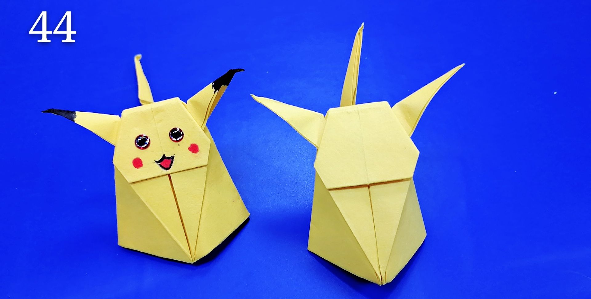 折纸一只立体可爱的皮卡丘图纸详细教程孩子们非常喜欢玩